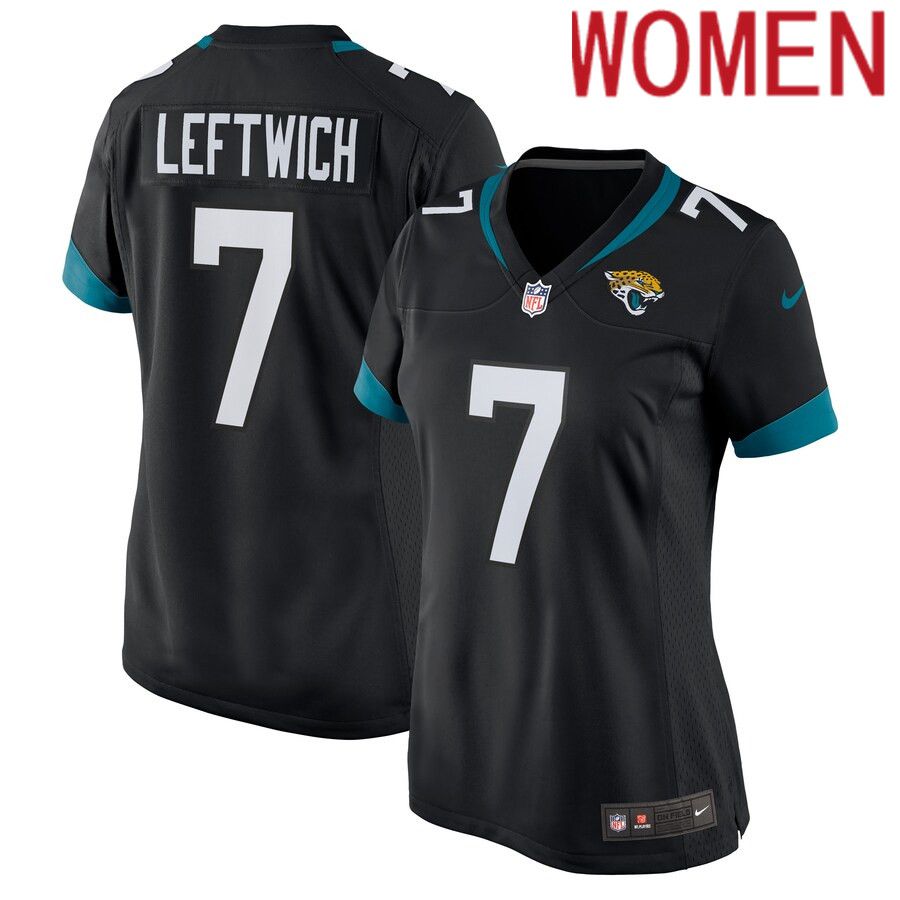 Women Jacksonville Jaguars 7 Byron Leftwich Nike Black Alternate Retired Player Game NFL Jersey